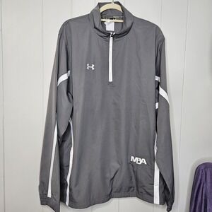 Under Armor XL  Windbreaker Polester NBA Gray/White Pockets Pull On
